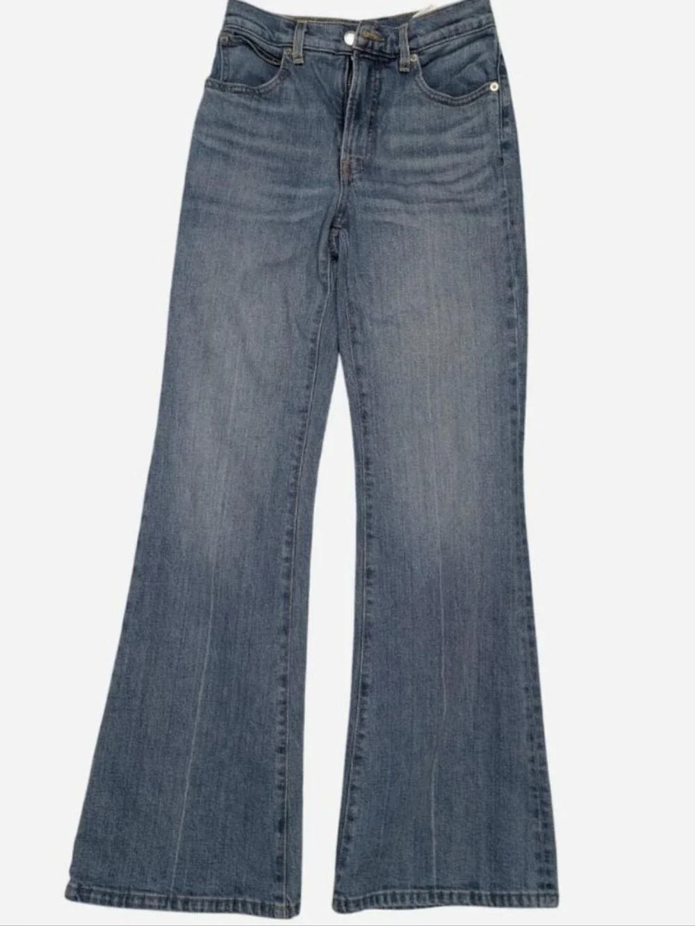 Everlane High Rise Flare Blue Jeans, Size 26